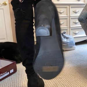 Black Heel Thigh High Boots